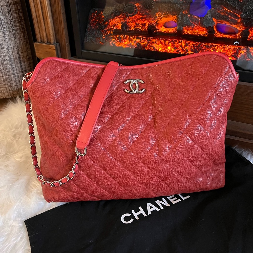 Chanel ❌❌sold ❌❌❌Riviera Quilted French Caviar Leather hobo bag